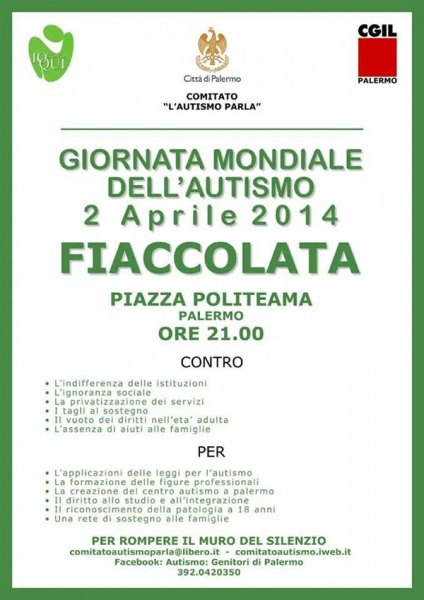 Fiaccolata Giornata Mondiale Autismo